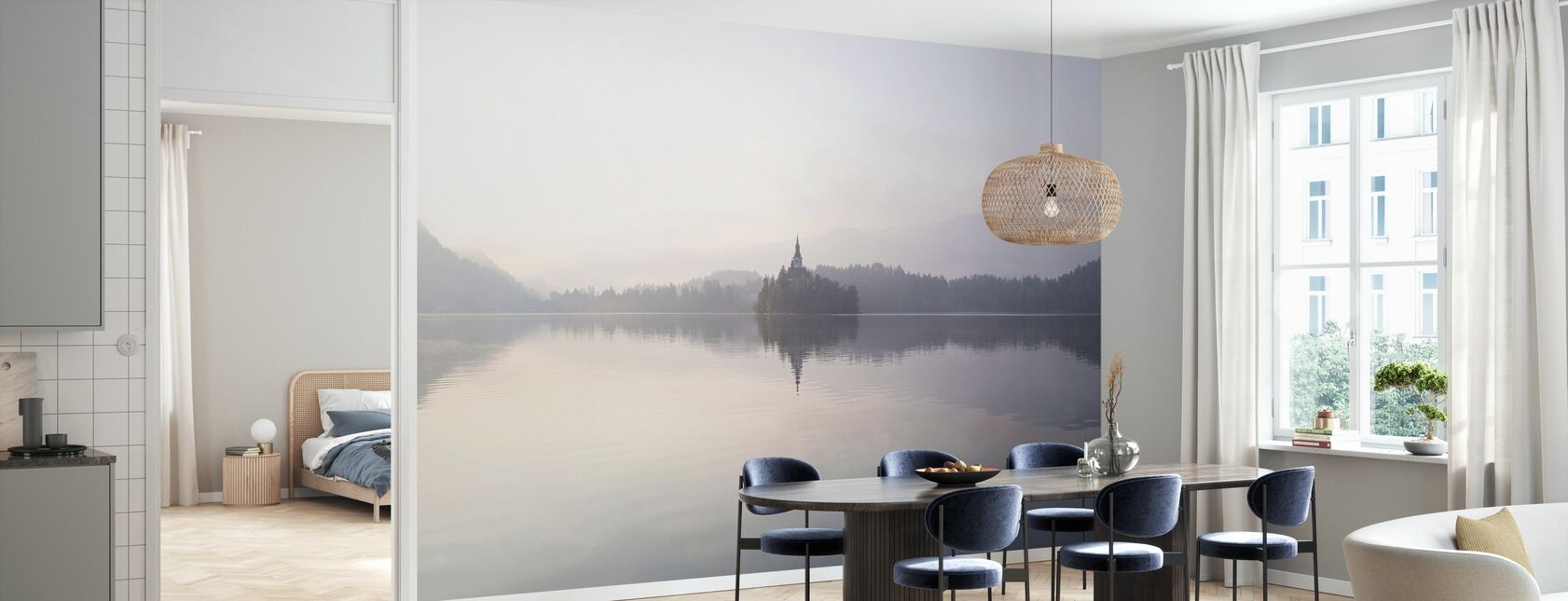 Lake Bled at Sunrise - Wallpaper - Kitchen