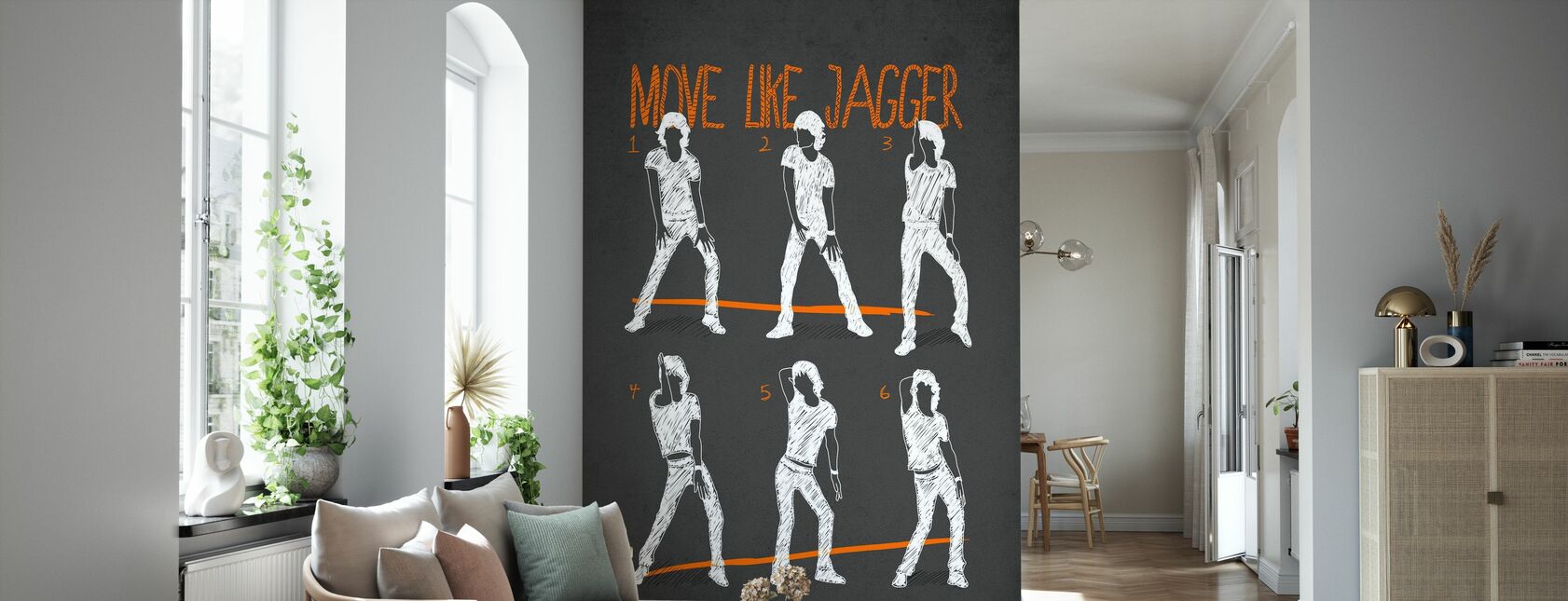 Poruszaj się jak Jagger Black - Tapeta - Pokój dzienny