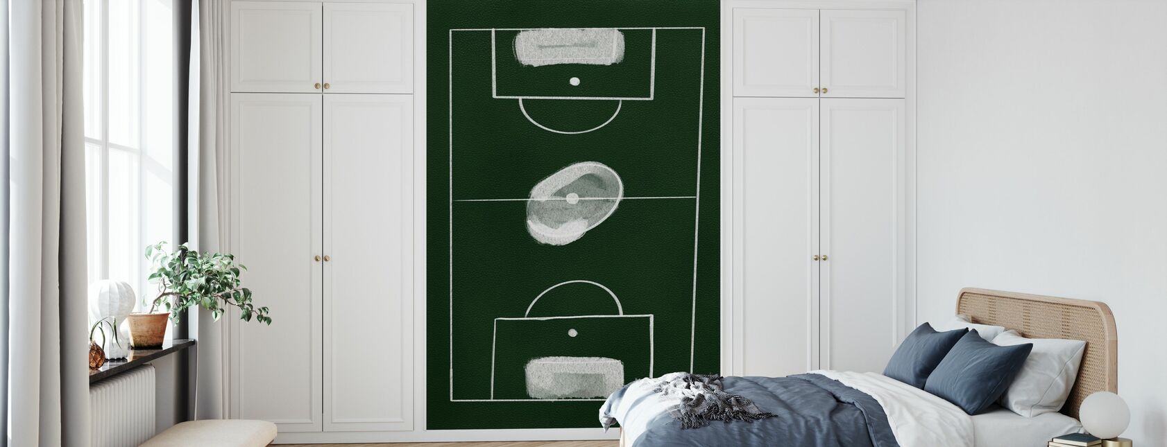 Juego de fútbol - Papel pintado - Dormitorio