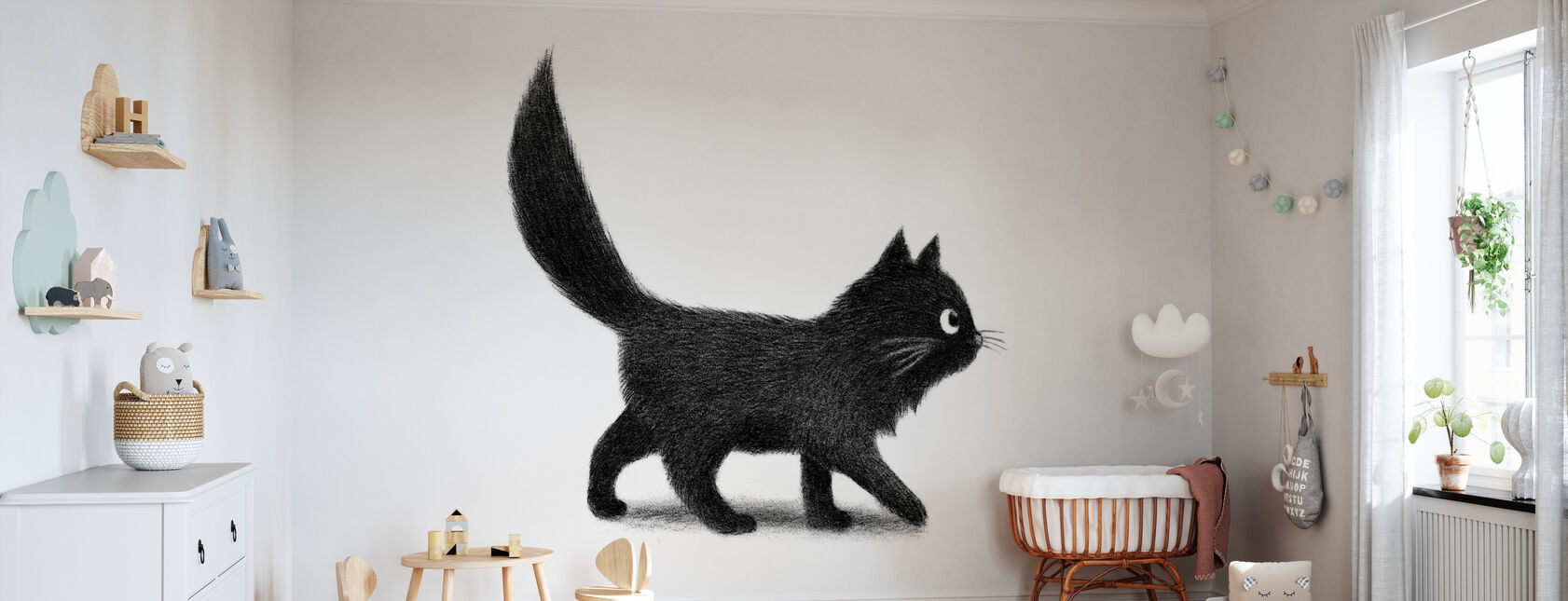 Creeping Cat - Wallpaper - Nursery