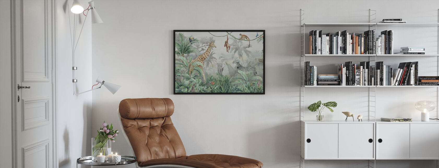 Jungle Friends with Jungle Background - Poster - Living Room