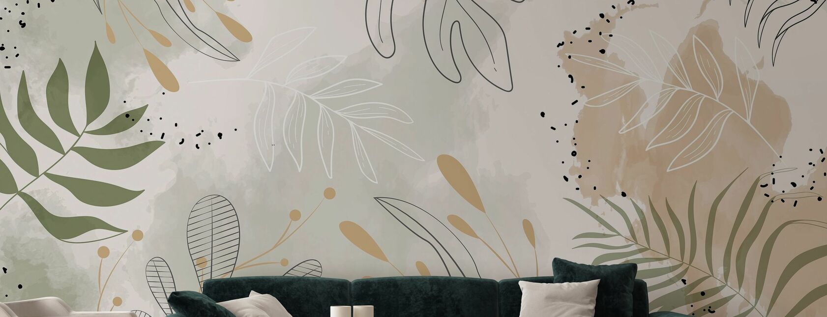 Leaf Formation - Wallpaper - Living Room