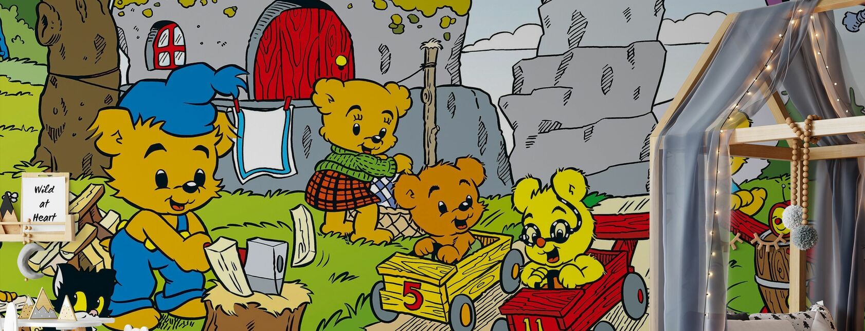 Teddy și prietenii săi - Tapet - Cameră pentru copii