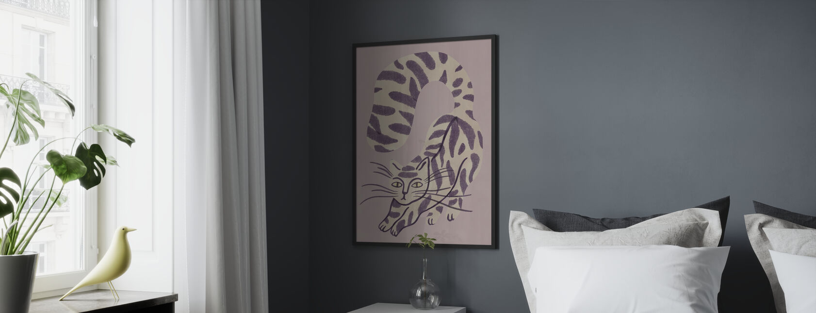 Purple Cat - Poster - Bedroom