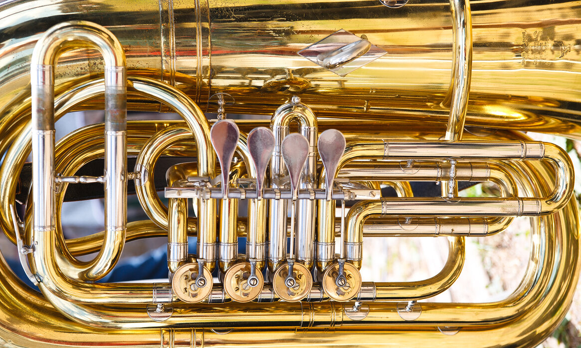 Brass Horn Valve - Tuba – remarkable poster wall art – Photowall