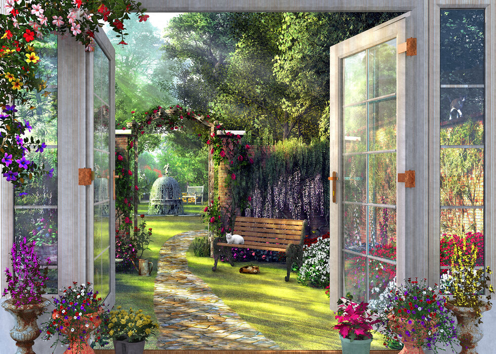 Garden View Style With A Poster Photowall