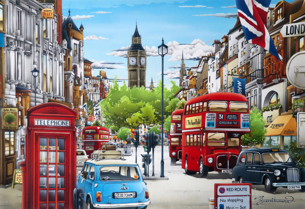 London – Stylen Sie mit – Leinwandbild einem Photowall