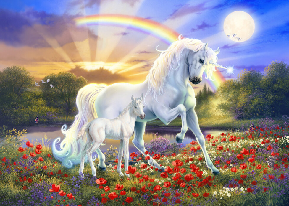 Rainbow Unicorn – affordable wall mural – Photowall