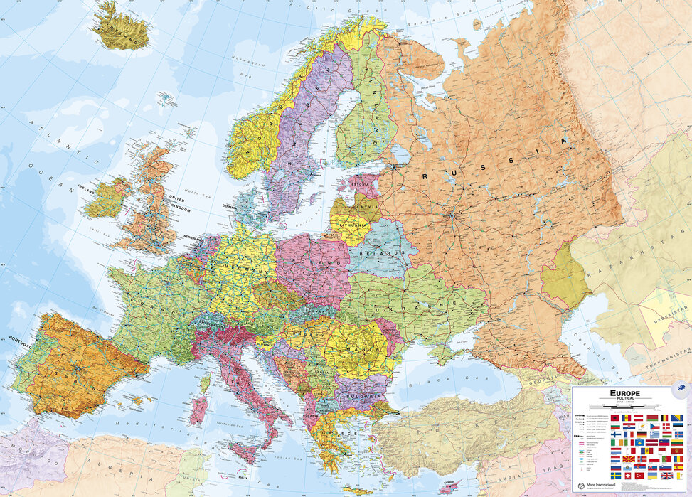 Political Europe Map - Unique, high-quality -