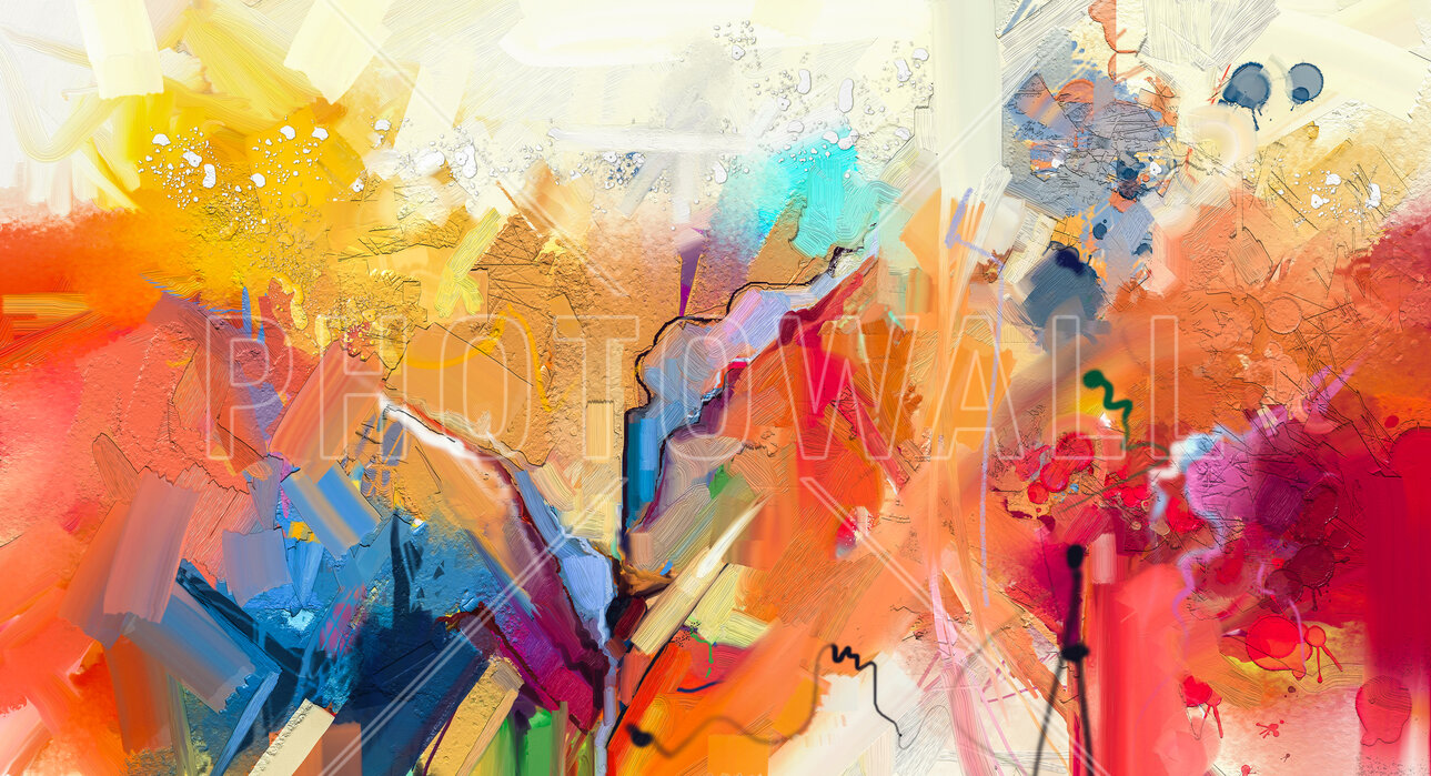 Colorful Abstract Painting – beautiful wall mural – Photowall