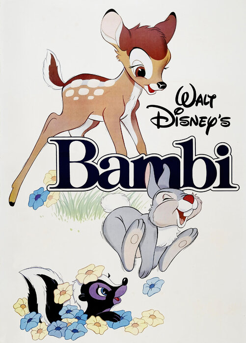 Walt traumhafte Disney Photowall Leinwand-Kunst – – Bambi