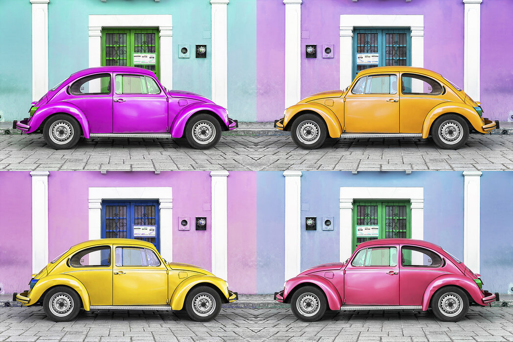 Viva Mexico - Four VW Beetle Cars – extraordinary wall mural– Photowall