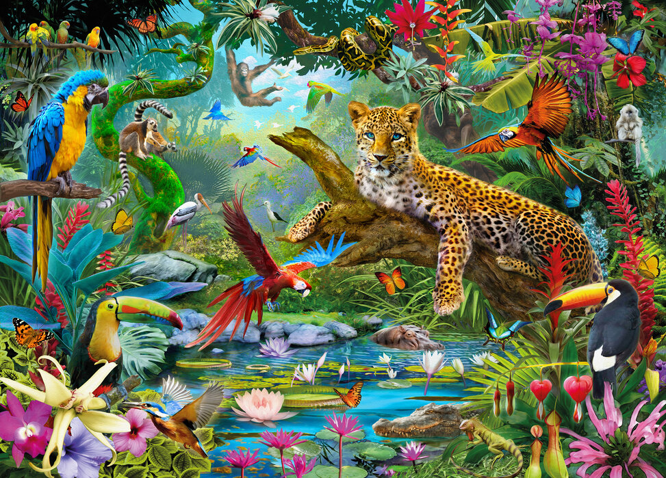 – Photowall Leopard print– wonderful Jungle canvas in