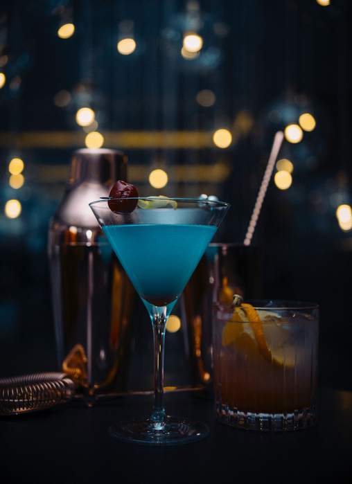 Sky Blue Cocktail Drink – high quality poster – Photowall